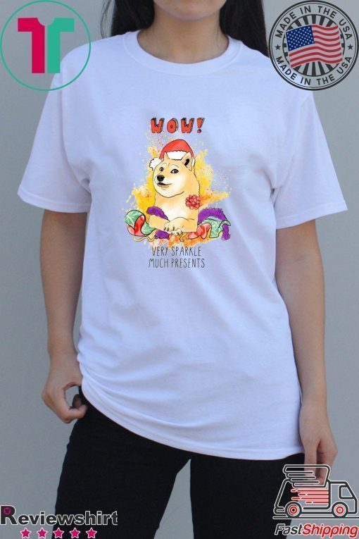 Very Sparkle Much Presents Doge Christmas Funny T-Shirt