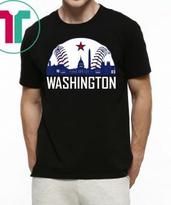 Washington DC Baseball Hometown Skyline National Vintage Shirt