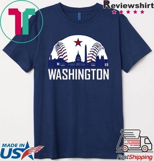 Washington DC Baseball Hometown Skyline National Vintage Shirt