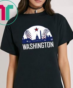 Washington DC Baseball Hometown Skyline National Vintage Shirt