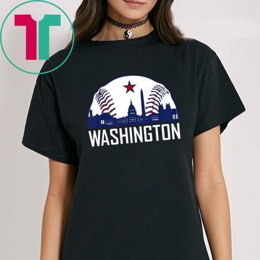 Washington DC Baseball Hometown Skyline National Vintage Shirt