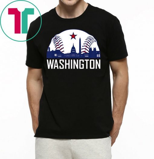 Washington DC Baseball Hometown Skyline National Vintage Shirt