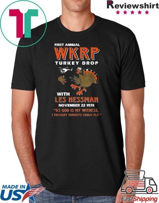 Wkrp-Turkey-Drop Funny Thanksgiving Fall Gift Men Women T-Shirt