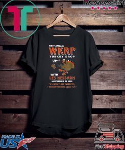 Wkrp-Turkey-Drop Funny Thanksgiving Fall Gift Men Women T-Shirt