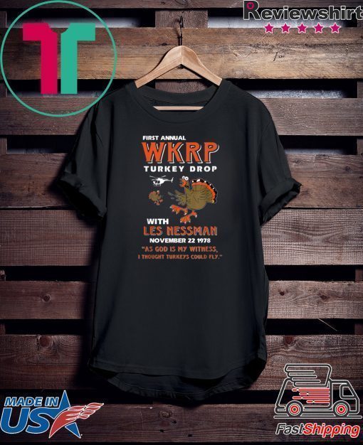 Wkrp-Turkey-Drop Funny Thanksgiving Fall Gift Men Women T-Shirt