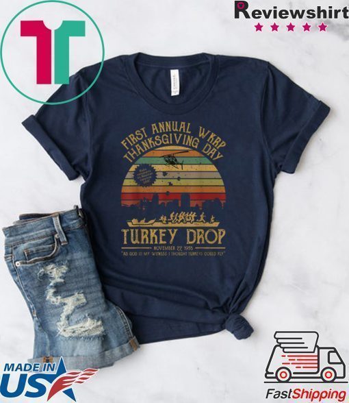Wkrp-Turkey-Drop Thanksgiving Gift Vintage Idea Tee T-Shirt