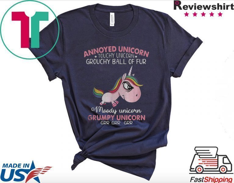 Annoyed unicorn touch unicorn grouchy ball of fur moody unicorn grumpy