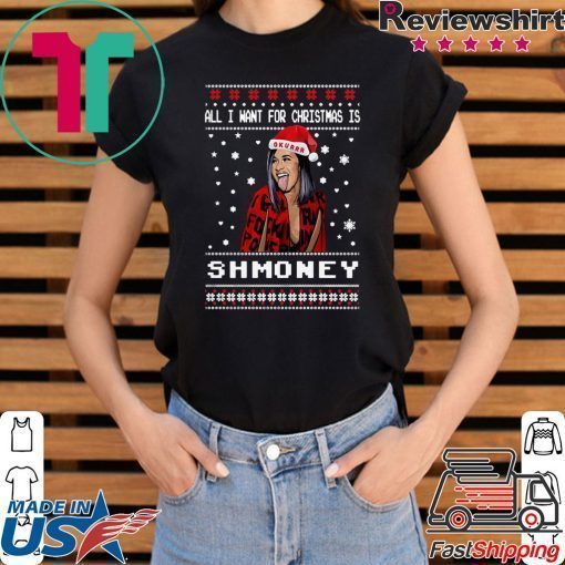 All I Want For Christmas Is Shmoney Cardi B Okurrr Ugly Christmas T-Shirt