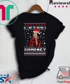 All I Want For Christmas Is Shmoney Cardi B Okurrr Ugly Christmas T-Shirt