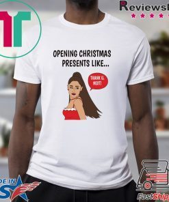 Ariana Grande Opening Christmas Present Like T-Shirt