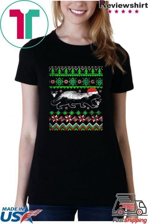 Awesome Ugly Christmas Honey Badger shirt