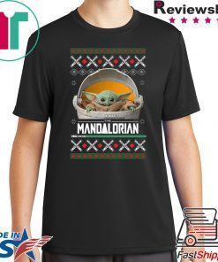 BABY YODA MANDALORIAN FLOATING CHRISTMAS T Shirt