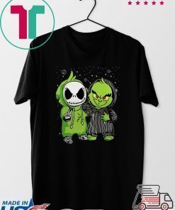 Baby Jack Skellington And Grinch Snow Christmas Shirt