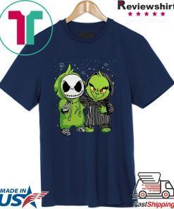 Baby Jack Skellington And Grinch Snow Christmas Shirt