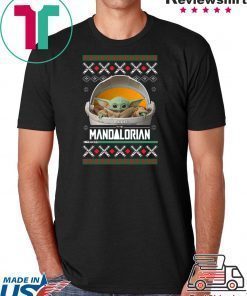 Baby Yoda ManDalorian Christmas Tee Shirts