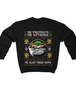 Baby Yoda Mandalorian Quote Ugly Christmas Sweater Sweatshirt