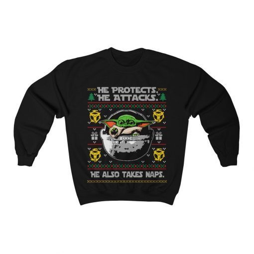 Baby Yoda Mandalorian Quote Ugly Christmas Sweater Sweatshirt