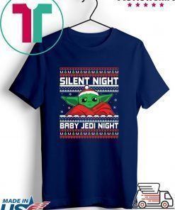 Baby Yoda Silent Night Baby Jedi Night Christmas Shirt