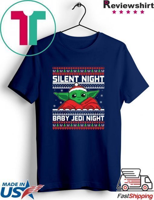 Baby Yoda Silent Night Baby Jedi Night Christmas Shirt