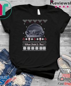 Baby Yoda The Mandalorian What Child is This Christmas Shirt