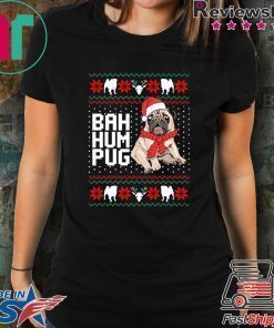 Bad Hum Pug Christmas T-Shirt