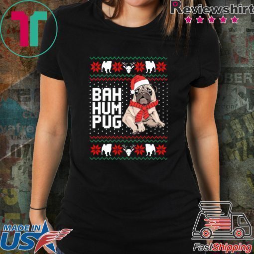 Bad Hum Pug Christmas T-Shirt