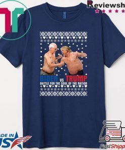 Biden vs Trump Battle For The Soul Of The Nation Ugly Christmas T-Shirt