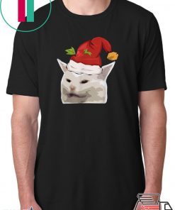 Confused Cat Meme Dank Table I Funny XMAS T-Shirt