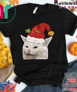 Confused Cat Meme Dank Table I Funny XMAS T-Shirt