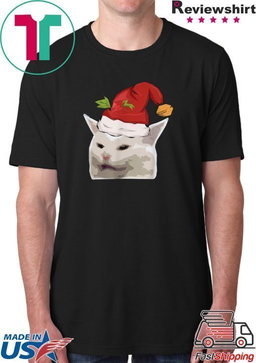 Confused Cat Meme Dank Table I Funny XMAS T-Shirt