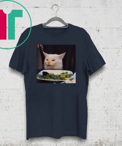 Dinner Table Cat Meme Funny Internet Yelling Confused Shirt