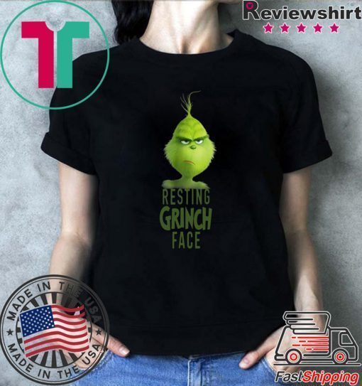 Dr Seuss The Grinch Resting Grinch Face Tee Shirt