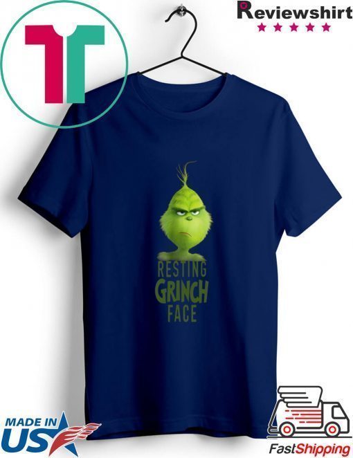 Dr Seuss The Grinch Resting Grinch Face Tee Shirt