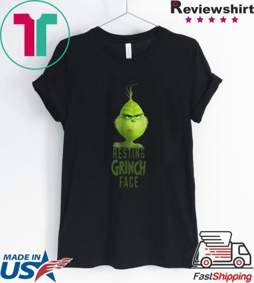 Dr Seuss The Grinch Resting Grinch Face Tee Shirt