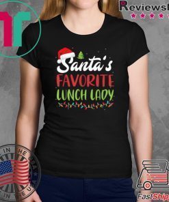 Funny Santa’s Favorite Lunch Lady Christmas Gift shirt