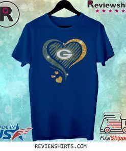 Green Bay Packers Heart Diamond Shirt