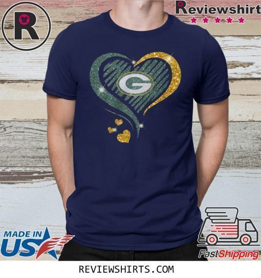 Green Bay Packers Heart Diamond Shirt