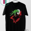 Grinch Hand Holding A Barber Items Christmas Style Shirt