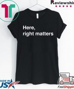 Here, Right Matters Lt Col Vindman Impeachment hearing T-Shirt