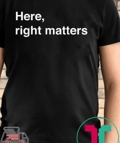 Here, Right Matters Lt Col Vindman Impeachment hearing T-Shirt