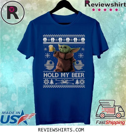 Hold My Beer Baby Yoda Christmas Shirt