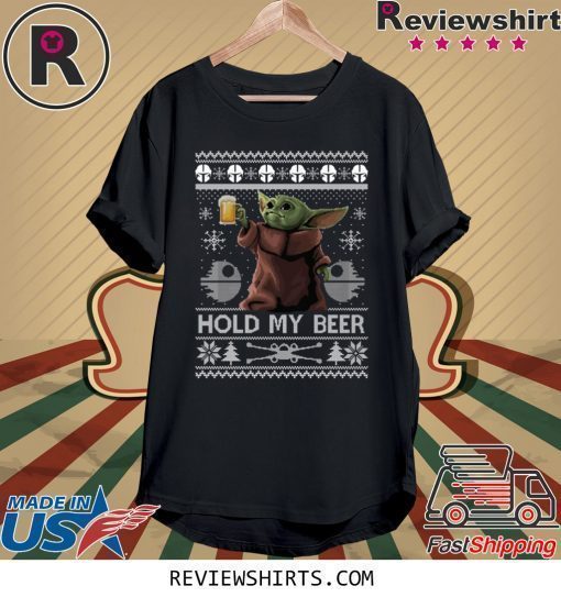 Hold My Beer Baby Yoda Christmas Shirt