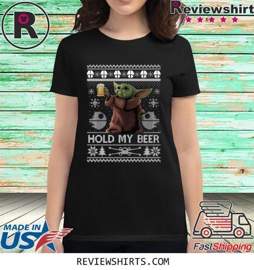 Hold My Beer Baby Yoda Christmas Shirt