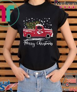 Kansas City Chiefs pickup truck Merry Christmas shirt