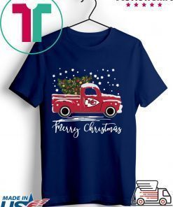 Kansas City Chiefs pickup truck Merry Christmas shirt