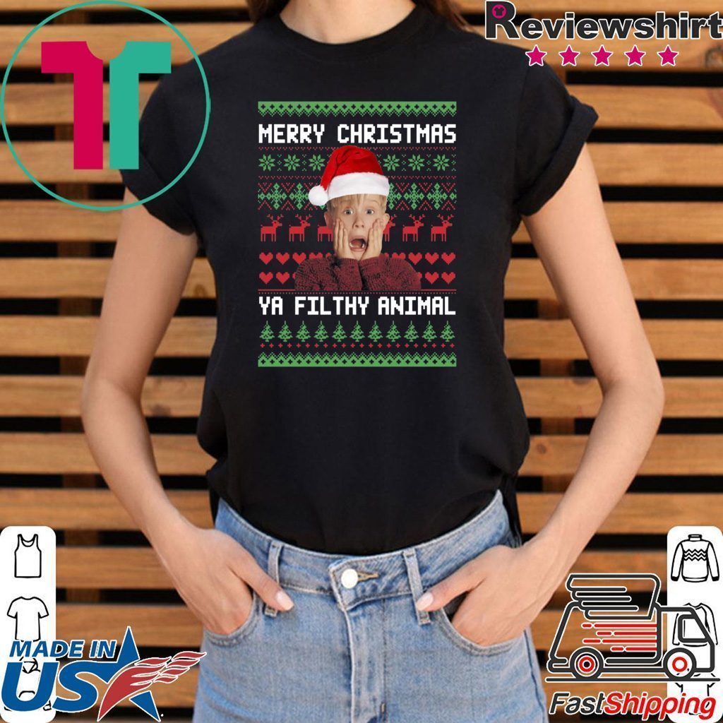 Kevin Mccallister Merry Christmas Ya Filthy Animal Christmas Tee Shirt ...