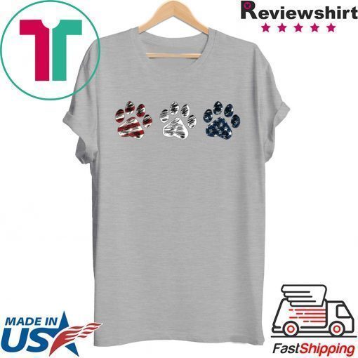 Paws t shirt Dog paws USA flag shirt