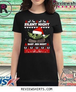 Silent Night Baby YoDa Jedi Night Christmas Shirt