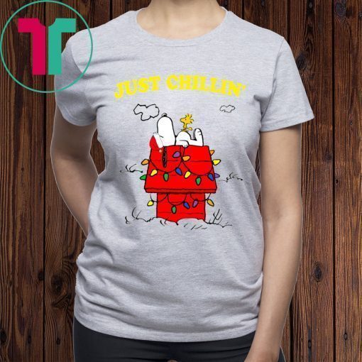 Snoopy Just Chillin Christmas Xmas Shirt