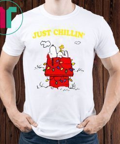 Snoopy Just Chillin Christmas Xmas Shirt